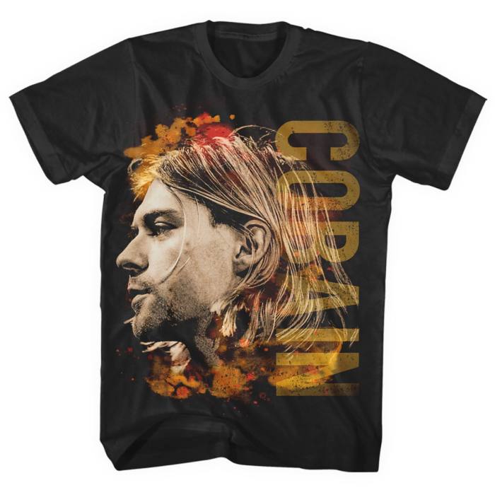 Kurt Cobain Unisex T-shirt: Coloured Side View (Črna) 94901