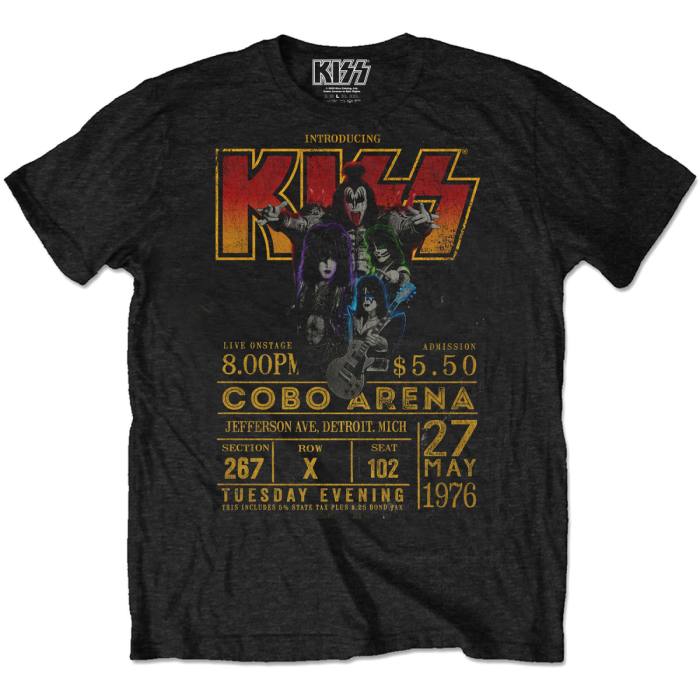 Kiss T-shirt Cobo Arena '76 (črna) 94995