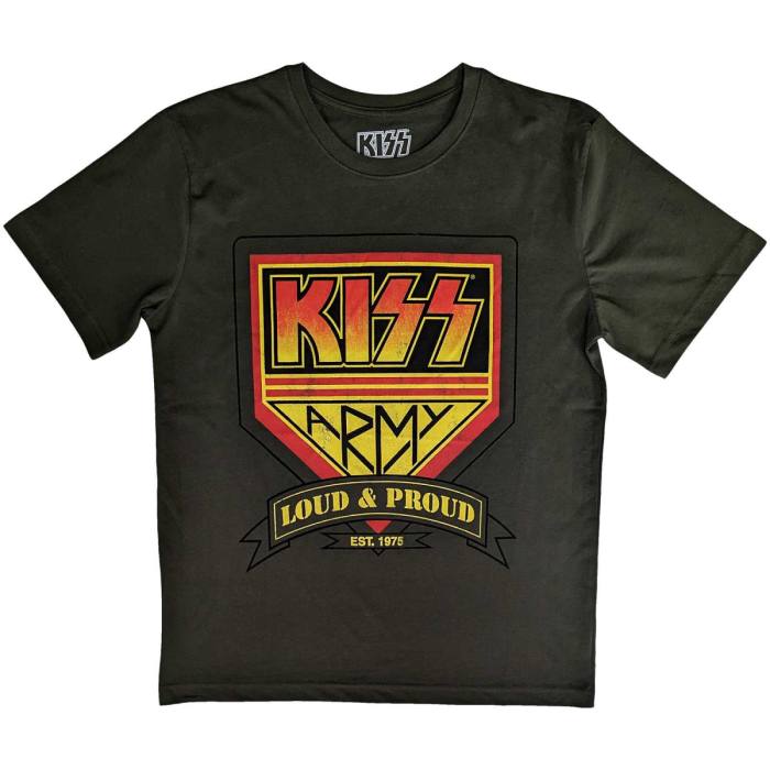 T-shirt KISS Loud & Proud (vojaško zelena) 95120