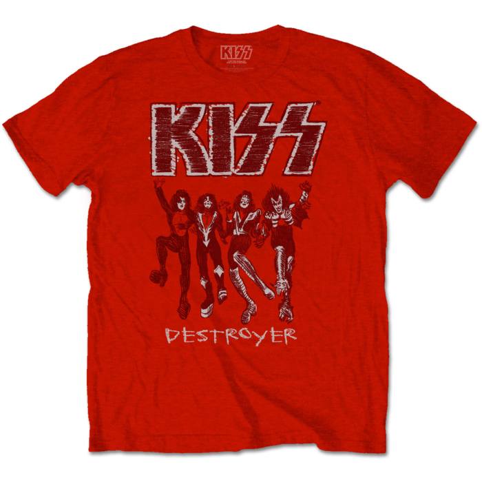 Kiss T-shirt Destroyer Sketch (rdeča) 95215
