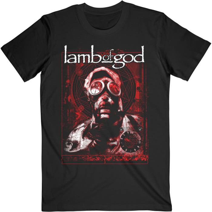 Lamb Of God T-shirt: Gas Mask Waves (Black) 95433