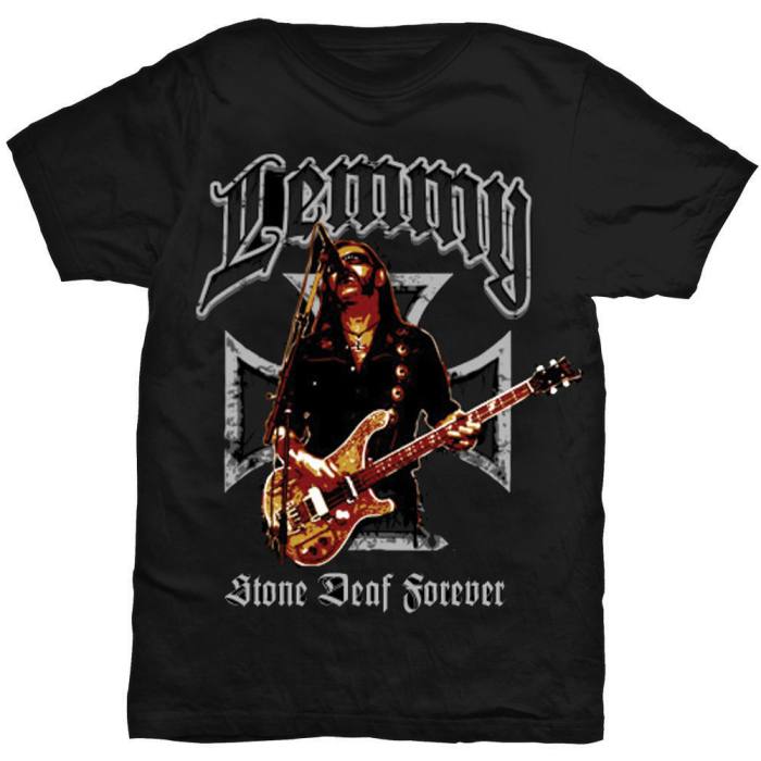Motorhead T-shirt Iron Cross Stone Deaf Forever 95456