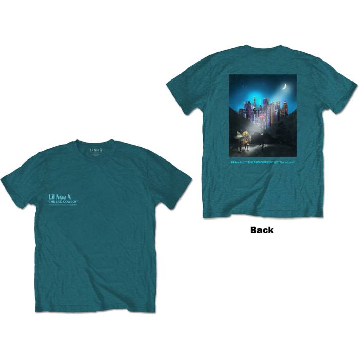 Album T-shirt – Lil Nas X (Turquoise Blue, Back Print) 95626