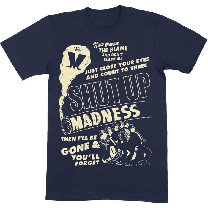 Madness T-shirt Shut Up (Navy Blue) 96414