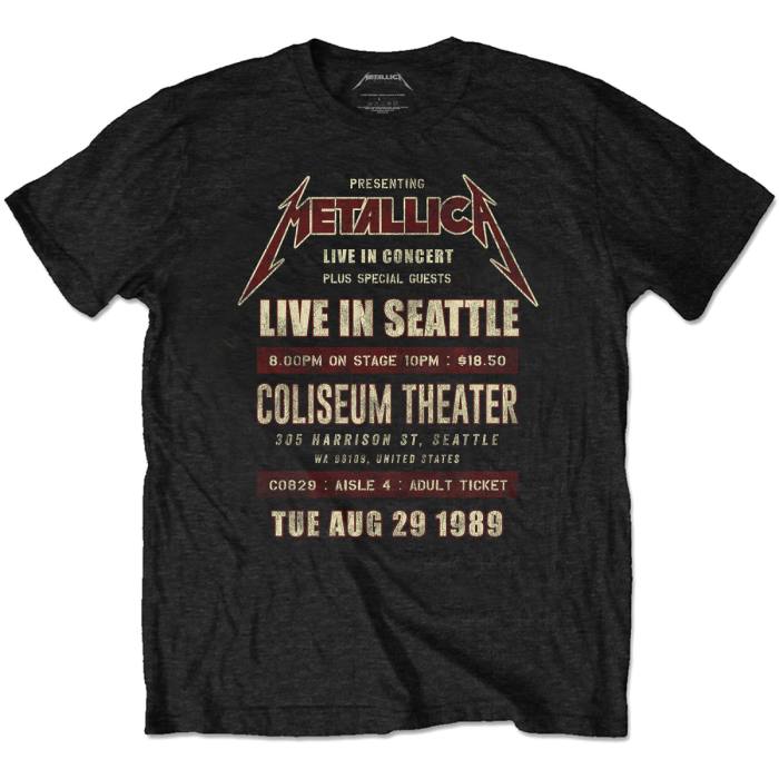 Metallica T-shirt Seattle '89 (črna) 96591