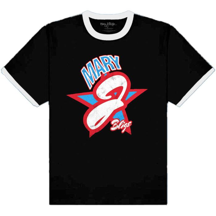Mary J Blige Americana unisex Ringer T-shirt (črna) 97438