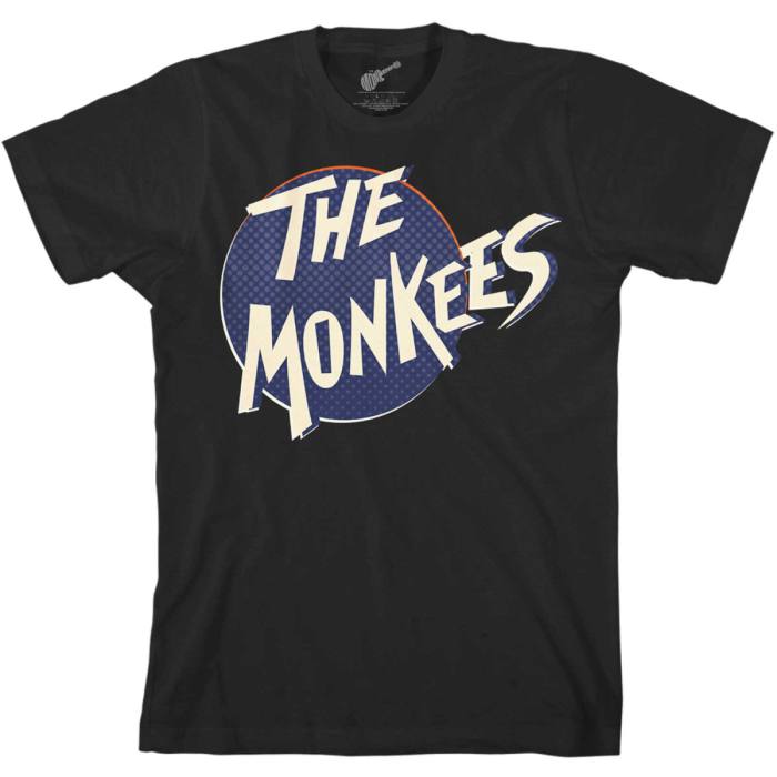 T-shirt The Monkees – Retro Dot Logo (Black) 97564