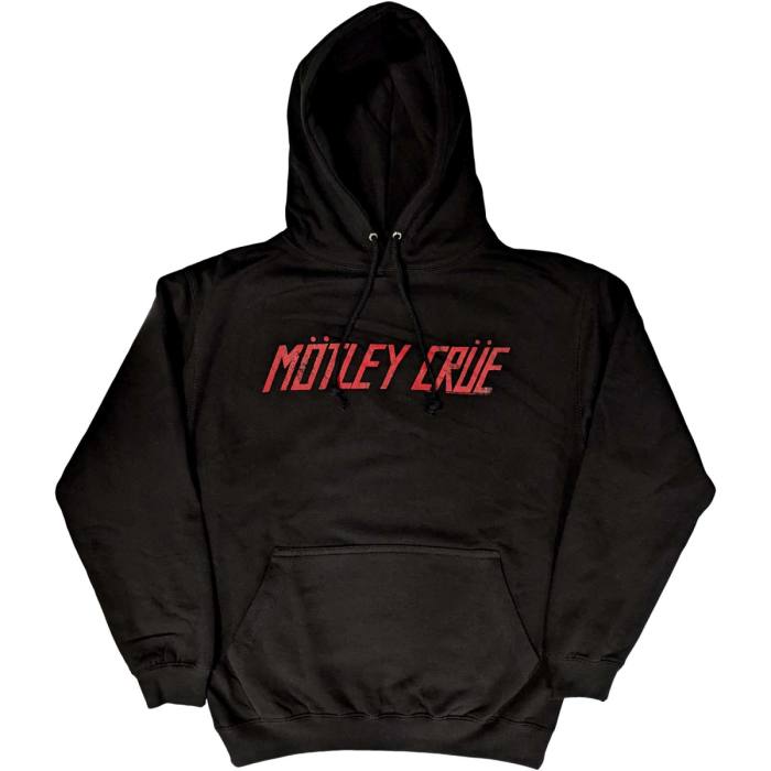 Mötley Crüe Hoodie: Distressed Logo (Črna) 97634
