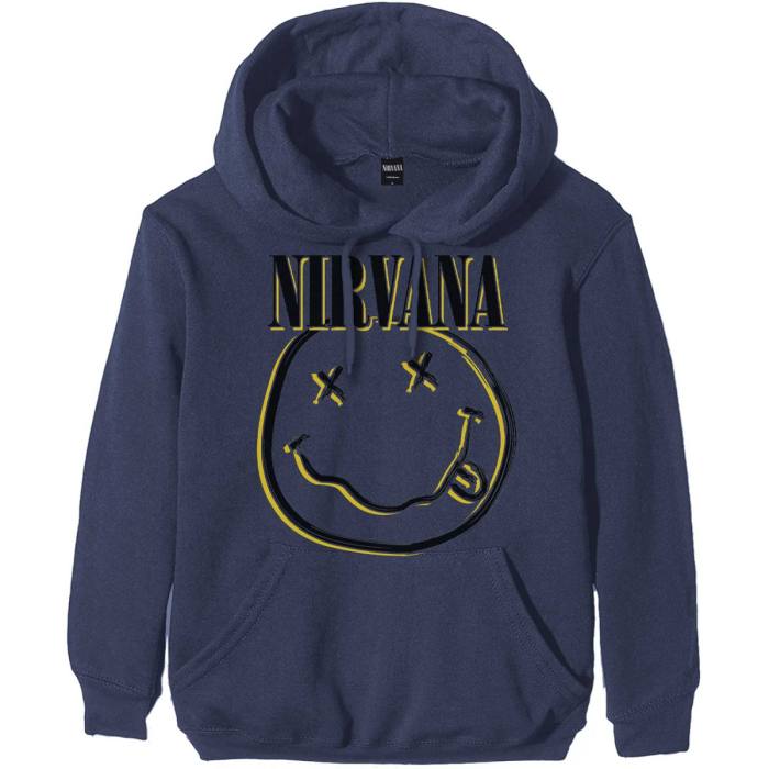 Nirvana Hoodie Inverse Smiley (Navy Blue) 98112