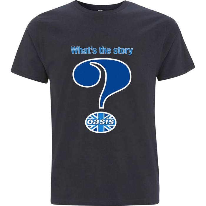 Oasis Unisex T-shirt: Question Mark (Temno Modra) 98734