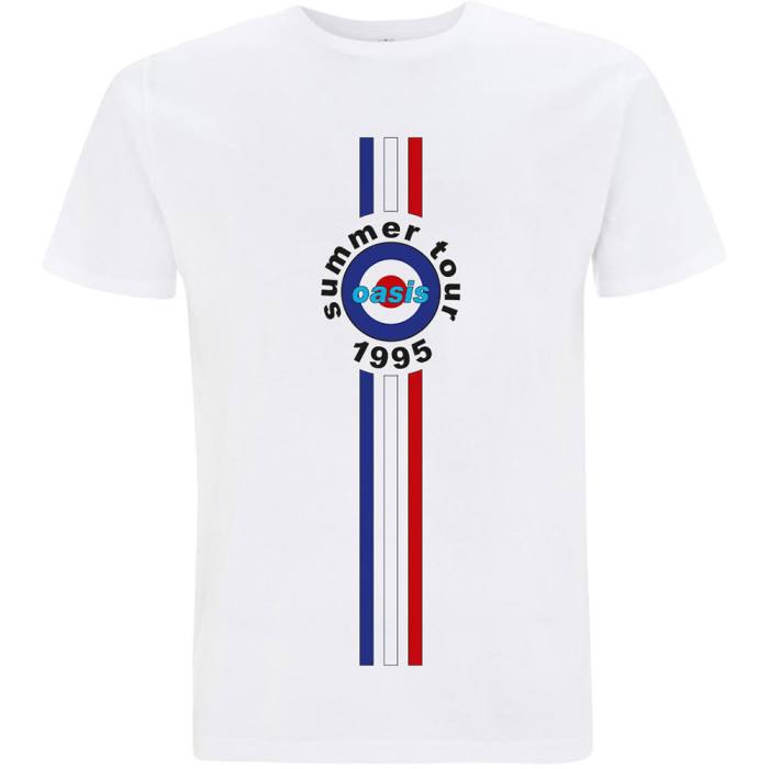 Oasis Unisex T-shirt: Stripes '95 (Bela) 98740