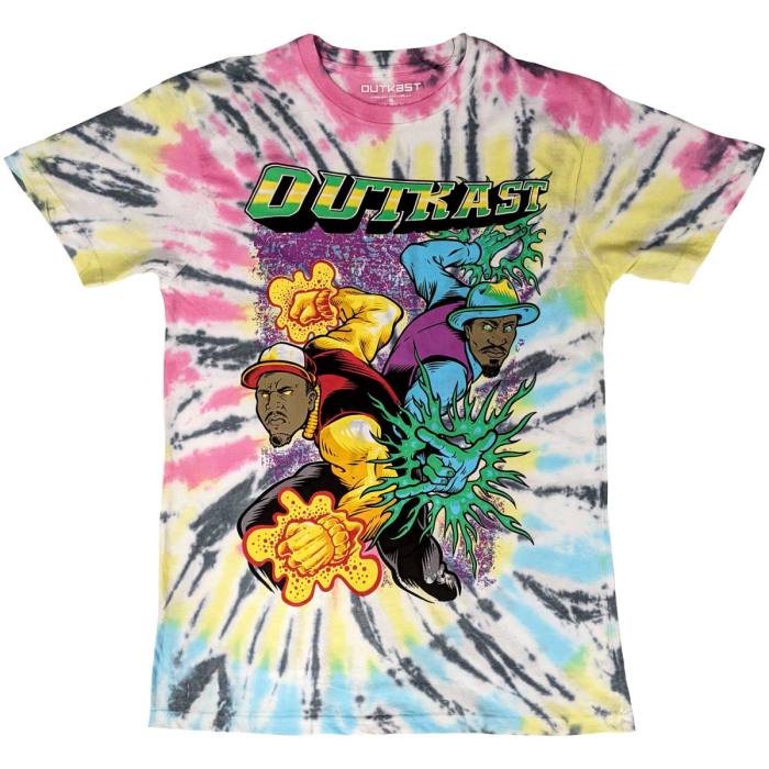 Outkast Unisex T-Shirt: Superheroes (White) (Wash Collection) 98776