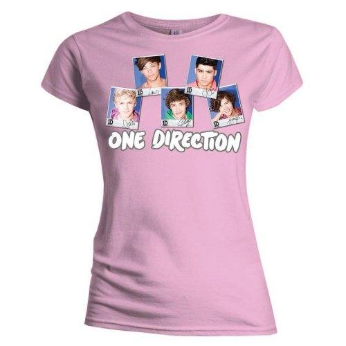 Girlie shirt One Direction – Polaroid Name Pink 98826