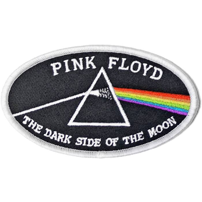 Našitek Pink Floyd – Dark Side Oval White Border 99562