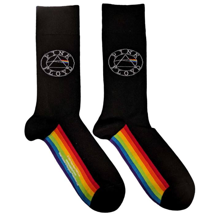 Pink Floyd Unisex Ankle Socks: Spectrum Sole (Black) (UK Size 7 - 11) 99595