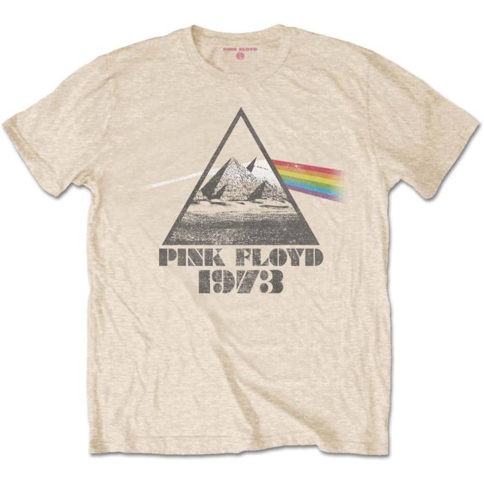 Pink Floyd Unisex T-shirt Pyramids (rumeno peščena) 99671