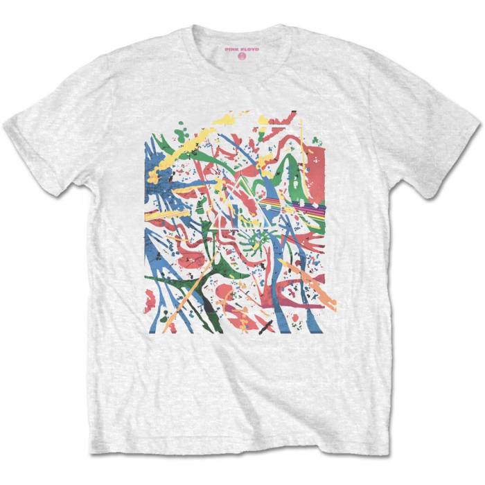 Pink Floyd Unisex T-shirt: Pollock Prism (bela) 99688
