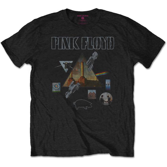T-shirt Pink Floyd Montage črn 100105