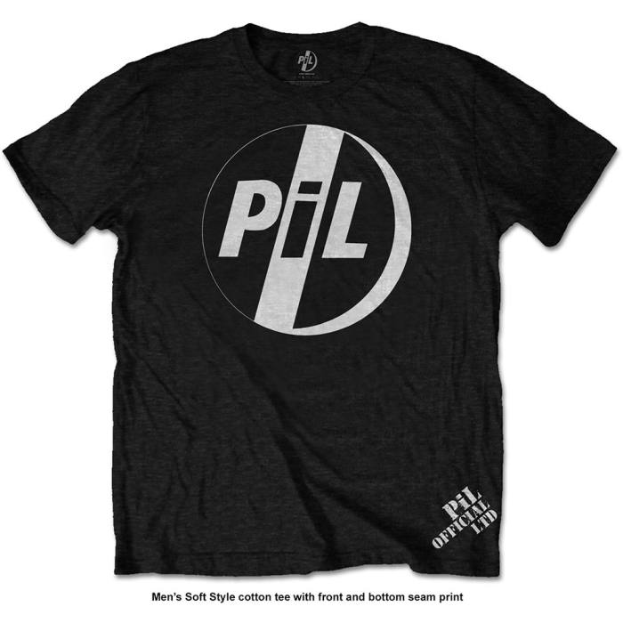 PIL (Public Image Ltd) Unisex T-shirt: White Logo (črna) 100211