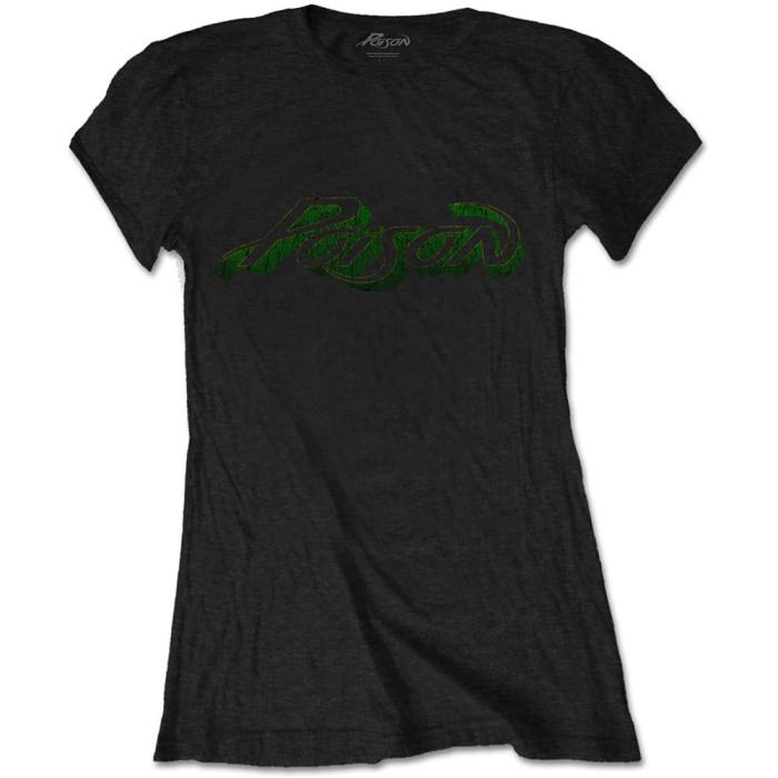Poison Ladies T-Shirt: Vintage Logo (Črna) 100298