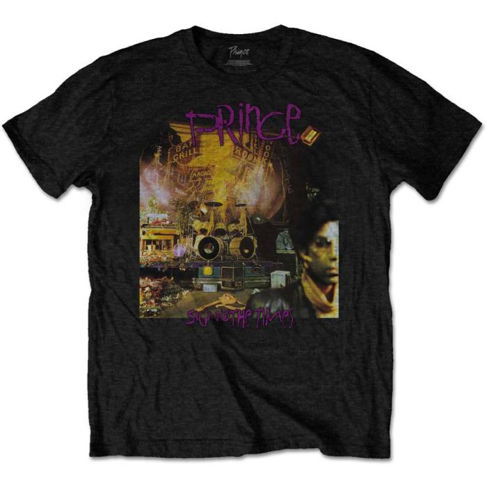 Prince Unisex T-Shirt: Sign O The Times Album (Črna) 100519