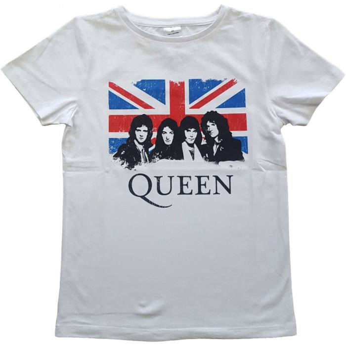 T-shirt Otroški Queen – Vintage Union Jack (Bel) 101194