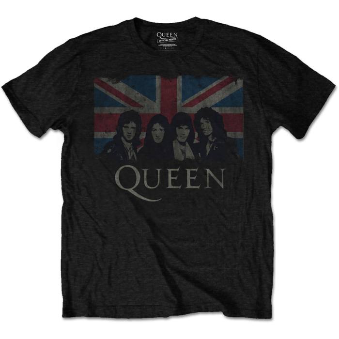 Queen Vintage Union Jack T-shirt (črna) 101201