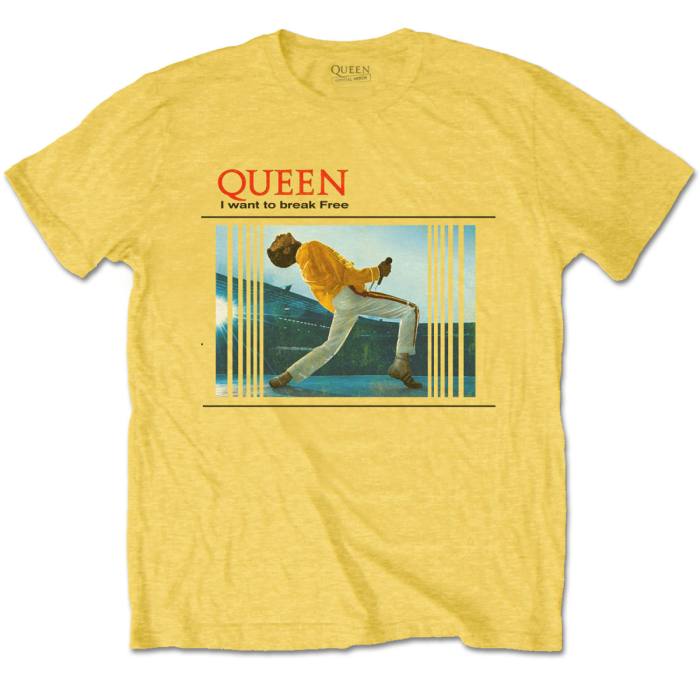 Queen Unisex T-shirt: Break Free (Yellow) 101464