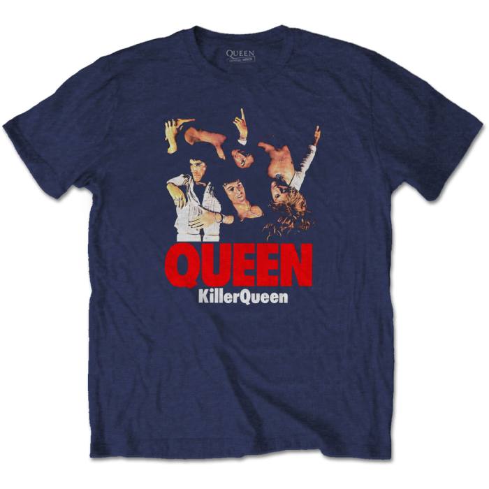 Queen Unisex T-shirt: Killer Queen (Temno Modra) 101500