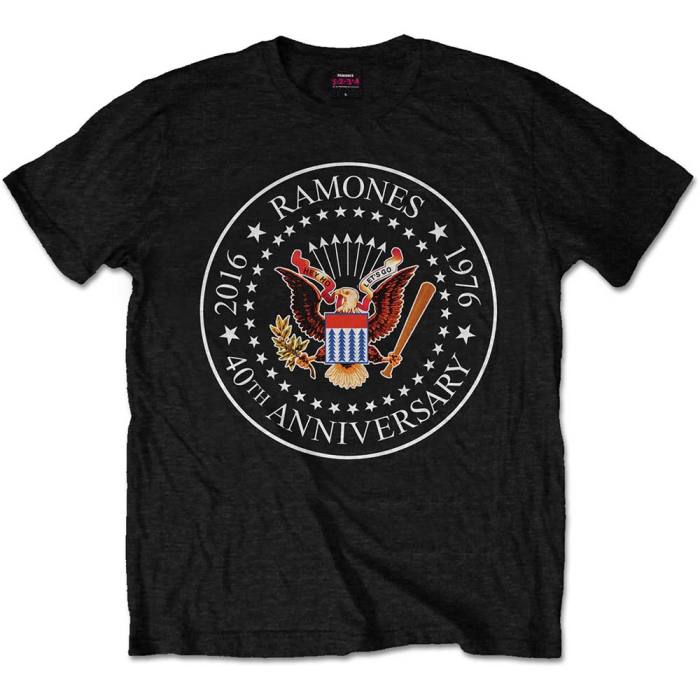 Ramones Unisex T-Shirt: 40th Anniversary Seal 101924