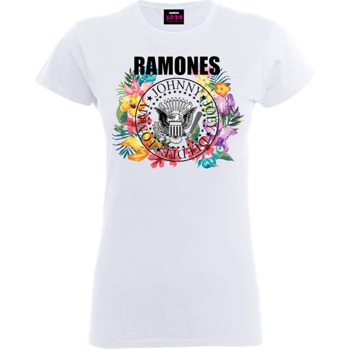 Ramones Ladies T-Shirt: Circle Flowers 101971