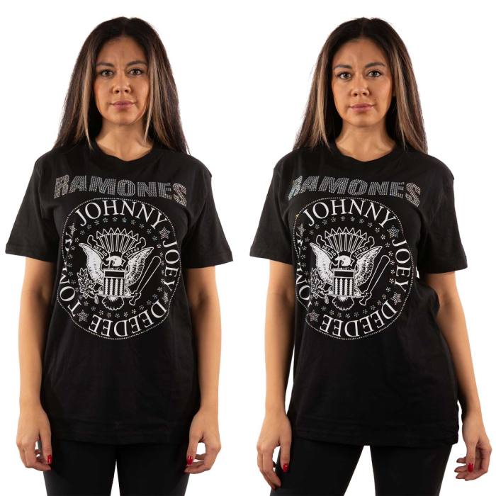 Ramones T-shirt: Presidential Seal (Black) (Embellished) 102065