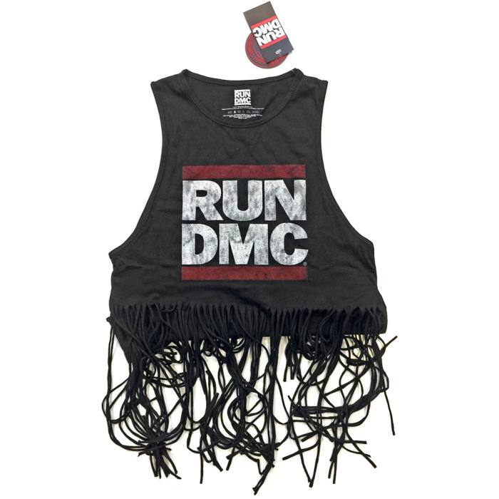 Ženska majica brez rokavov Run Dmc Logo Vintage z resicami 102294