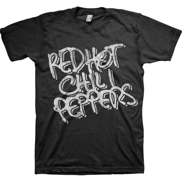 Red Hot Chili Peppers T-shirt: Black & White Logo 102344
