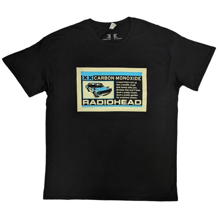 Radiohead Unisex T-shirt: Carbon Patch (Črna) 102356