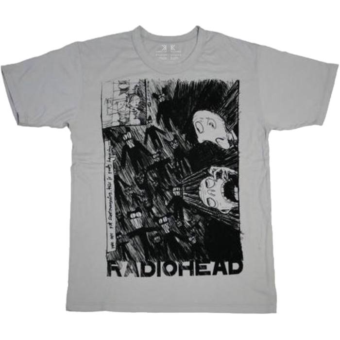 Radiohead Unisex T-shirt: Scribble (Siva) 102368
