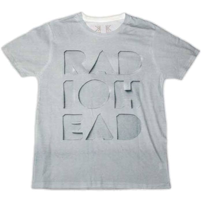 Radiohead Unisex Cut-Out T-shirt: Note Pad (Siva) 102397