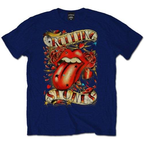 T-shirt Rolling Stones Tongue & Stars navy blue 102938
