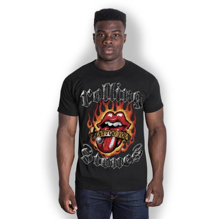 T-shirt Rolling Stones Flaming Tattoo Tongue 102980