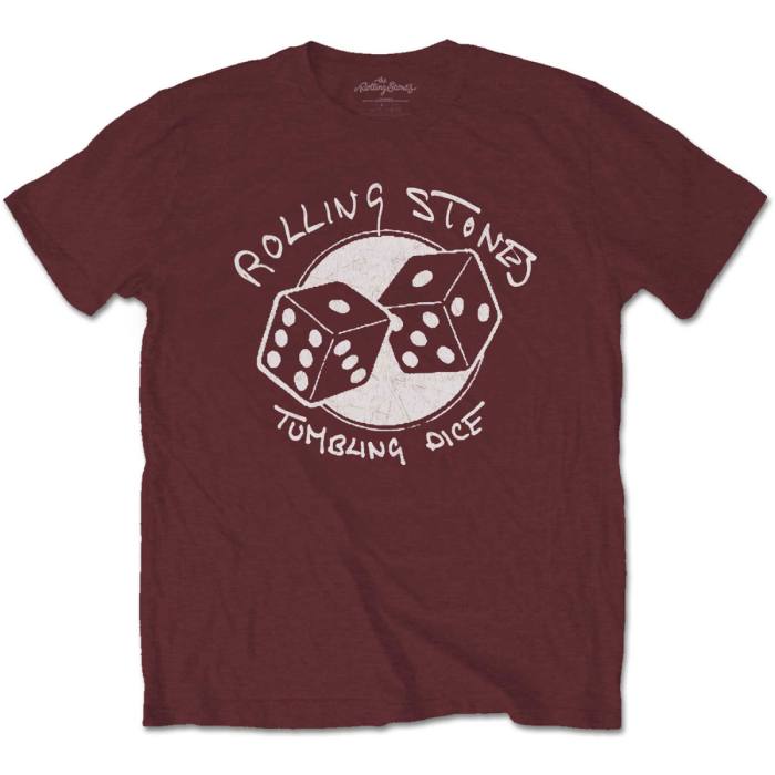 Tumbling Dice T-shirt – The Rolling Stones (Maroon Red) 103232