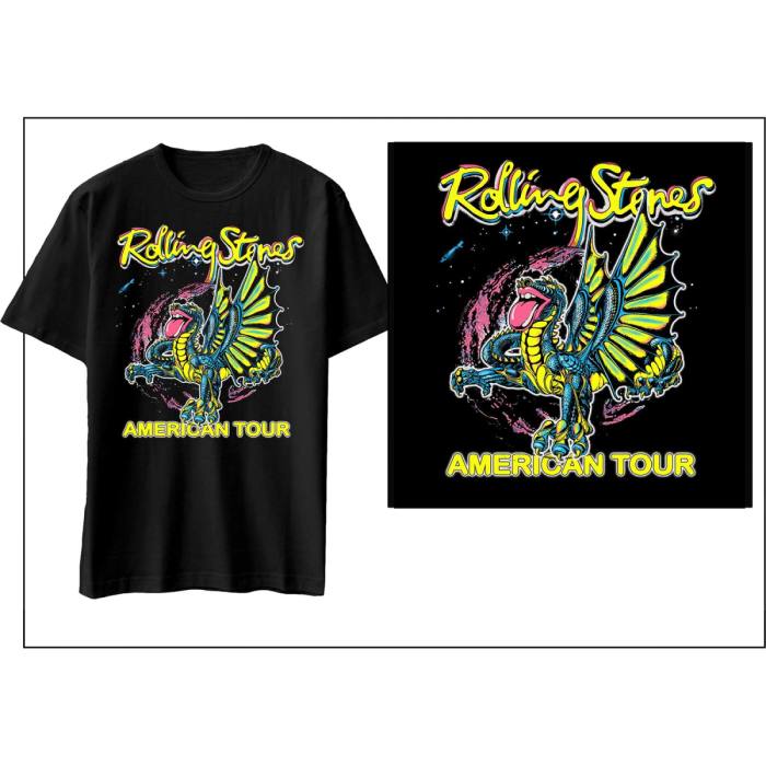 The Rolling Stones T-shirt American Tour Dragon (črna) 103335