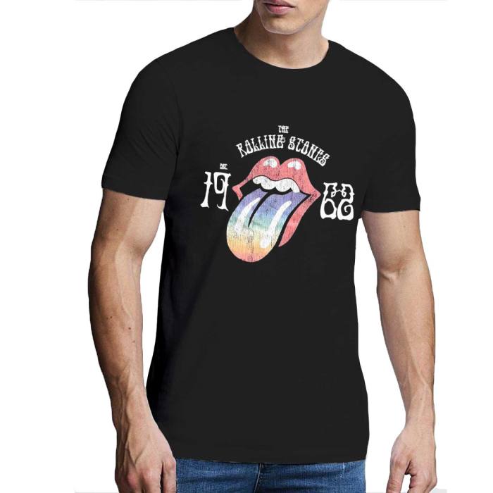 The Rolling Stones Sixty Rainbow Tongue '62 T-shirt (Black) 103366