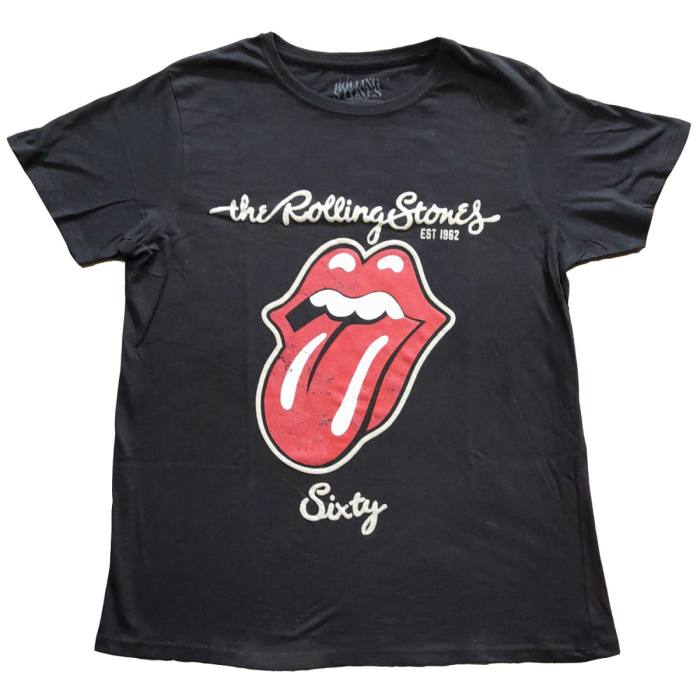 The Rolling Stones Girlie T-shirt Sixty Plastered Tongue 103396