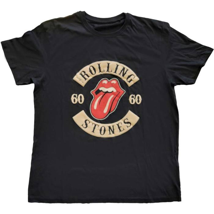 The Rolling Stones Sixty Biker Tongue T-shirt (Black) 103416