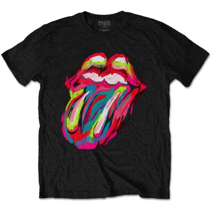 The Rolling Stones T-shirt: Sixty Brushstroke Tongue (črna) 103476