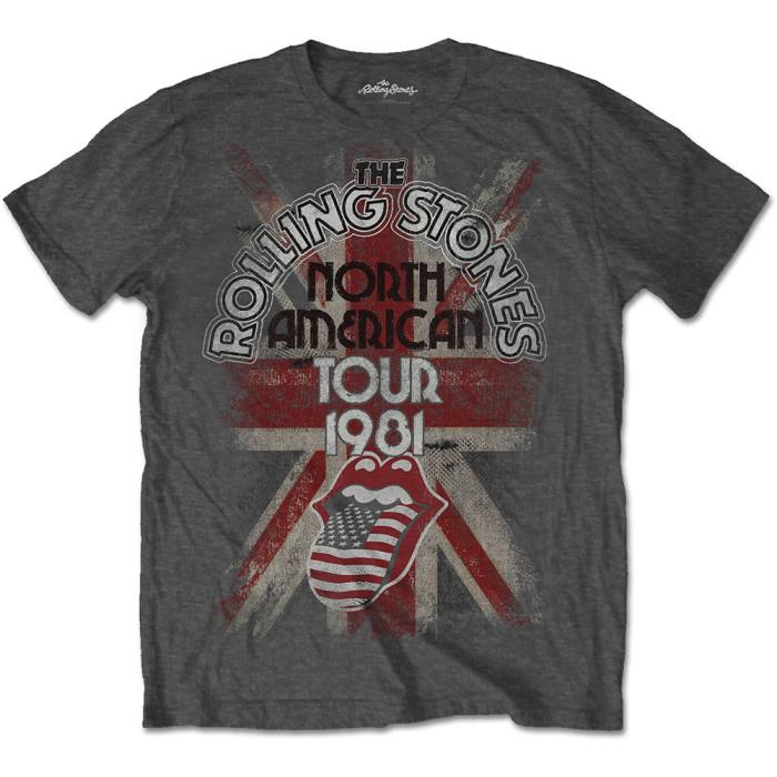 T-shirt Rolling Stones North American Tour 1981 Charcoal Grey 103722