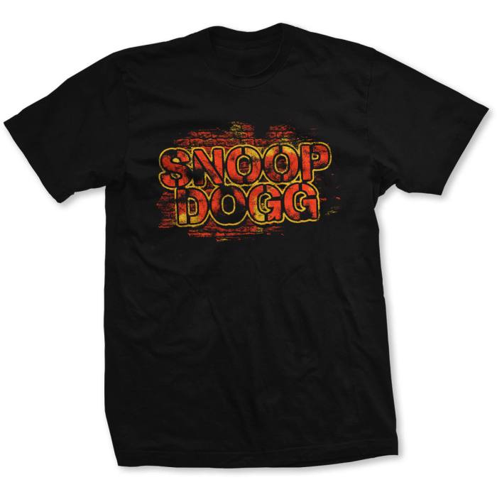 Snoop Dogg Unisex T-Shirt: Red Logo (Black) 104053