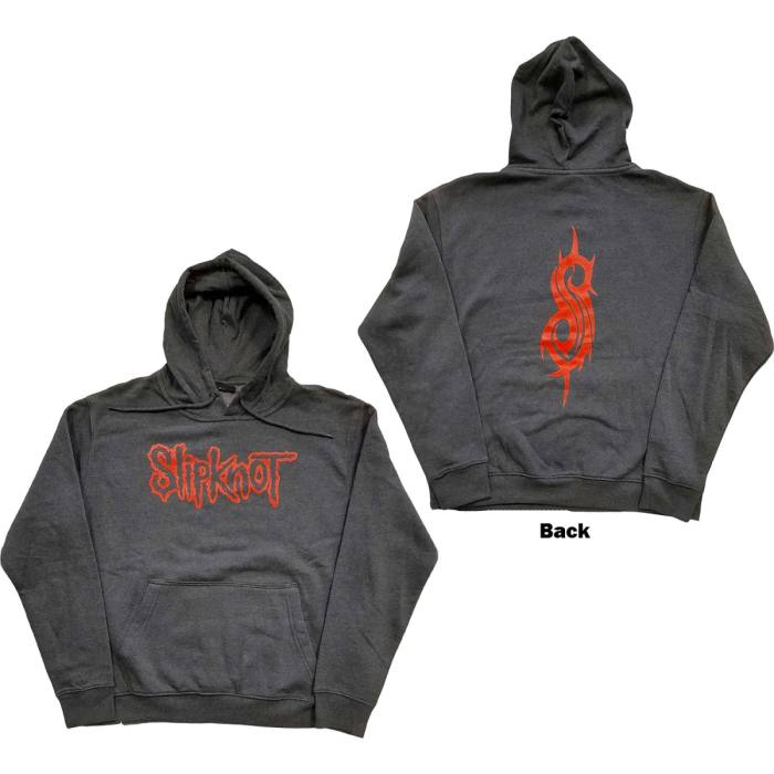 Slipknot Hoodie Logo Tribal (Grey, Back Print) 104203