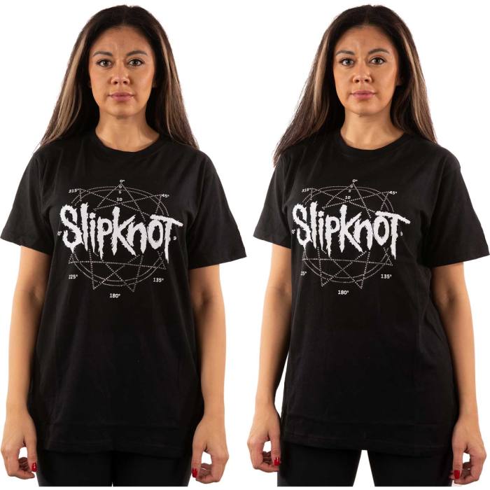 Slipknot Unisex T-Shirt: Logo Star (Black) (Embellished) 104517