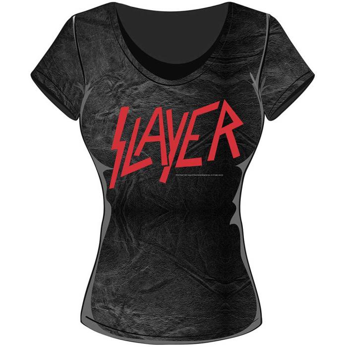 Slayer Ladies T-Shirt: Classic Logo (Wash Collection) 104916